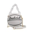 thumbnail image 1 of Bolso de hombro con forma de baloncesto para mujer, mochila con batería redonda, rociador, bolsa de trabajo, pequeña Fivean unisex, 1 of 2