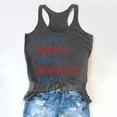 thumbnail image 2 of Trendfront Womens Patriotic Crewneck Tank Top Racerback Sleeveless Loves Jesus And America Too Graphic Print Casual Summer Top, 2 of 4