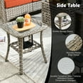 thumbnail image 6 of Ovios 6 Pieces High-Back Outdoor Patio Furniture with Fire Pit All Weather Wicker Conversation Couch with Rocking Swivel Chair for Backyard, 6 of 9