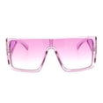 thumbnail image 1 of Mobster Oversize Side Visor Lens Shield Flat Top Plastic Sunglasses Purple, 1 of 4