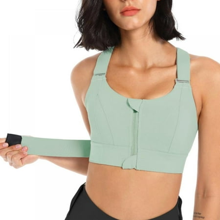 

Valcatch Women s Sports Bra Front Adjustable High Impact Support Lightly Padded Wireless Racerback Workout Running