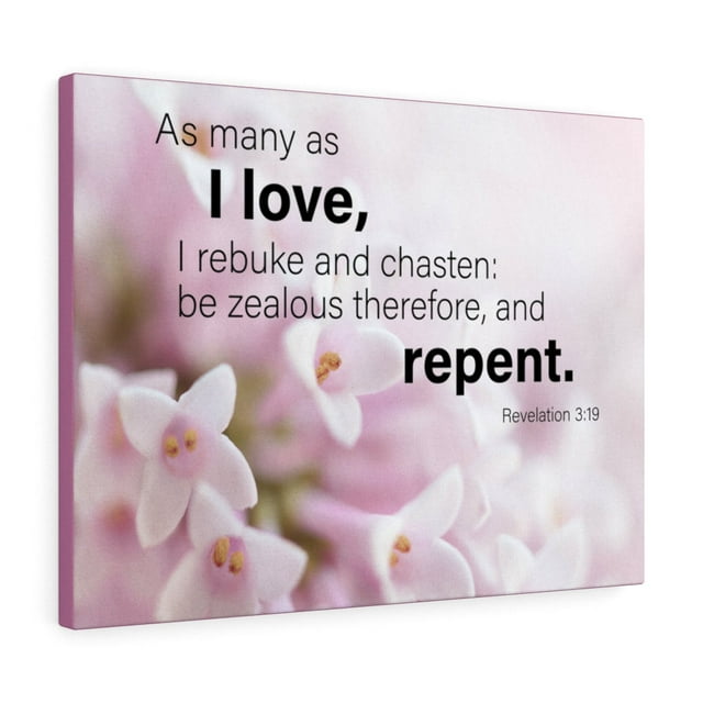 Scripture Walls I Love Repent Revelation 3:19 Wall Art Christian Home Decor Unframed