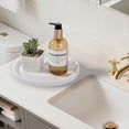 thumbnail image 2 of Silicone Bathroom Tray Round Kitchen Counter Organizer Decorative Vanity Accessories Coffee Table Decor for Perfume, Candle, Soap Dish, 9 Inch, White, 2 of 14