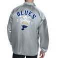 thumbnail image 2 of Men's Starter  Gray St. Louis Blues Retro Logo Raglan Coaches Full-Snap Jacket, 2 of 2