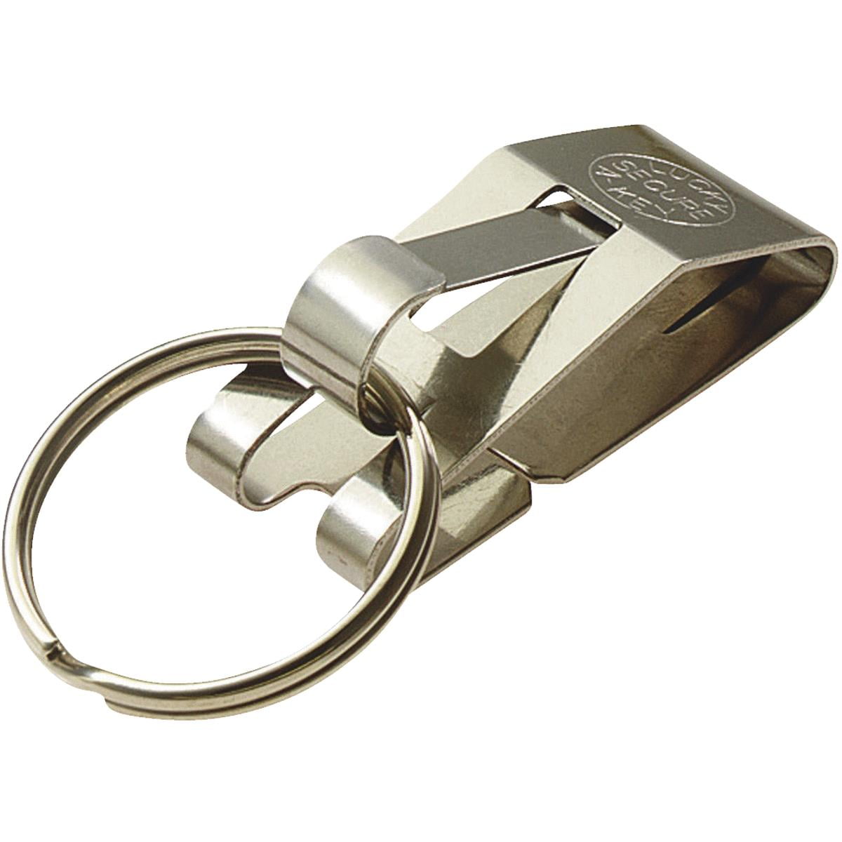 Stainless Steel Compact Quick Release Keychain Belt Clip Key Ring Holder BR 