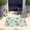 thumbnail image 2 of Green Highland Cow Flower Flannel Non Slip Door Rugs,Washable Door Mats Indoor,Decorative Door Mats,Dirt-Resistant and Absorbent Doormat for Entrance,Bedroom,Kitchen,Bathroom,31.5"x17", 2 of 4