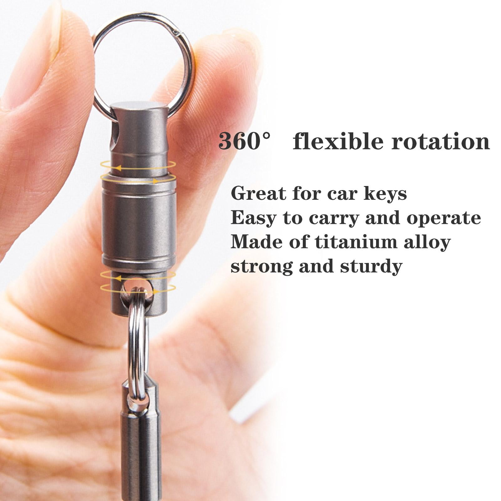 Men Creative Titanium Alloy Key Chain Ring Keyfob Keyring Keychain