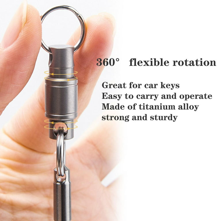 Titanium Alloy Keychain Double Ring Detachable Keychain Outdoor