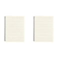 thumbnail image 2 of 2Pcs A6 Notebook Plastic Cover Thickened Paper Smooth Writing No Bleed for Daily Note Taking Portable Compact with Ruled Pages, 6X4X0.3In (Beige1), 2 of 5