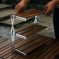 thumbnail image 6 of Outdoor Folding Storage Rack Folding Table Shelf for Picnic Camping Barbecue 3 Layer, 6 of 8