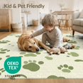 thumbnail image 4 of ODIKA 8'x10' Washable Area Rug Durable, Non-Slip Print Scattered Footprint Patterned Tossed Bone Motif Border for Living Room, Under Sectional, Family, 4 of 7