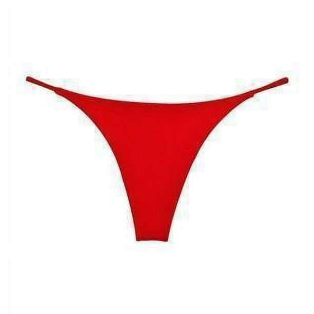 Versión de tanga sexy de doble capa con cinturón fino para fitness, bikini de cintura baja de doble capa, ropa interior sexy en forma de T para mujer