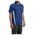 thumbnail image 4 of Mens PosiCharge Micro-Mesh Colorblock Polyester Polo True Royal/ White 2X-Large, 4 of 8