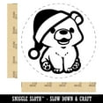 thumbnail image 2 of Christmas Bear Cub Santa Hat Rubber Stamp for Scrapbooking Crafting Stamping - Large 1-1/4 Inch, 2 of 7