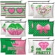 thumbnail image 1 of Bolsas de cosméticos Reginary, 12 unidades, rosa y verde, 23 x 17 cm, 1 of 6