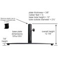 thumbnail image 2 of Base para sombrilla Tropishade de acero, 16,5 kg, negra, 51 x 51 cm, 2 of 6