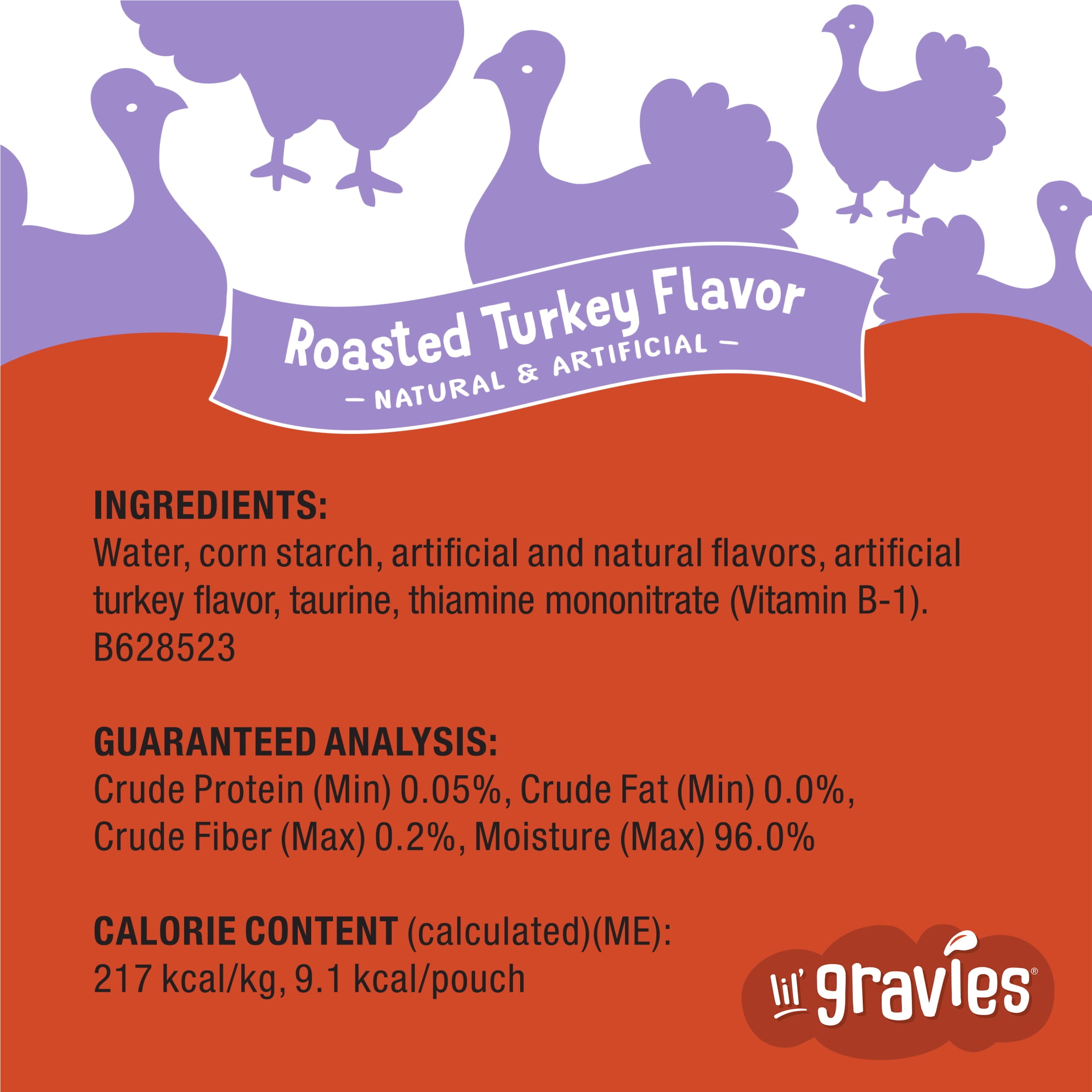 Purina Friskies Lil Gravies, Roasted Turkey Flavor Gravy, Wet Cat Food, 1.55 oz. Pouch