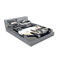 thumbnail image 2 of Ambesonne Landscape Fitted Sheet & Pillow Sham Set, American Cars Havana, Full, Grey Beige, 2 of 2