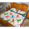 thumbnail image 4 of Juego de cama edredón con estampado de ranas de colores, 4 of 5