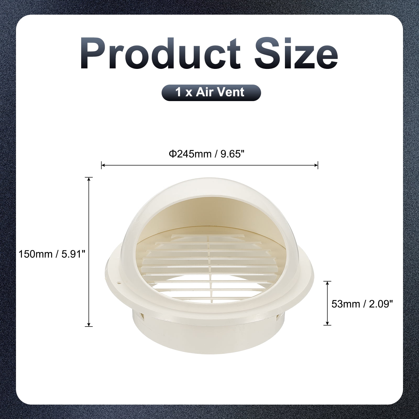 Uxcell 32Pcs Drain Pipe Vent Cap, 2 Inch Vent Pipe End Cap Cover Roof Air Vent Grille Round Chimney Cap Air Vent Covers for HVAC Drain Filter Ventilation Fireplace Exhaust, White