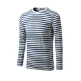 thumbnail image 1 of INSPIRE CHIC T-Shirt pour Homme à Rayures Col Ras du Cou Manches Longues Chandail Haut 46 Gris Marine, 1 of 8