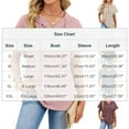 thumbnail image 7 of yillto Women's Short Sleeve Tops with Hoodies Drawstring Button V Neck Casual Blouses Shirts Spring Summer Outfits, 7 of 7