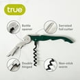 thumbnail image 6 of True TrueTap Double Hinged Waiter’s Corkscrew, Green Wine Bottle Opener with Foil Cutter, Wine Key, 6 of 7