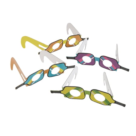 Fun Express 6 1/4 x 2 1/2 Pickleball Paddle Cardstock Glasses &ndash; 12 Pieces