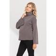 thumbnail image 2 of Turtle Neck Knit Sweater Maternity Top With Bell Sleeves, 2 of 3