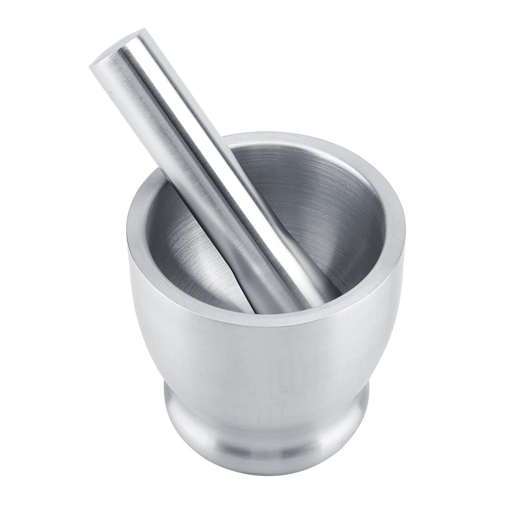 Tebru Kitchen Mortar Pestle Set,Stainless Steel Mortar Pestle Grinder Beans Garlic Spices