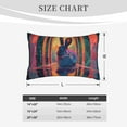 thumbnail image 4 of Sikiie Neon Rabbit In Archway Print Plush Pillow Cover, Wrinkle-proof and Stain-resistant Pillow Protector without Pillow Core, Home Decoration-14"x20", 4 of 6