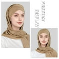 thumbnail image 3 of Weflink Elegant Breathable Scarf For Women Modest Fashion Cotton Hijab Shawl Headgear, 3 of 12