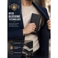 thumbnail image 2 of Mandu RFID Long Wallet for Men Slim Bifold Wallet with ID Window Card Holder Cash Pocket and Zipper Coin Pocket, Business Wallet for Daily Use, 2 of 6