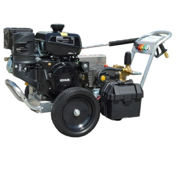 Pressure-Pro Eagle II Series Cold Water Belt Driven Pressure Washer, 4000 PSI, 4.0 GPM, CH440 Electric Start Kohler Engine with General Pump (Battery not included)