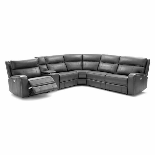 J Amp M Furniture Cozy Motion 6 Piece, Nevio 6 Pc Leather Sectional Sofa With Chaise