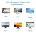 thumbnail image 1 of Cable de Alimentación VHBW para HP Monitor 27' 25' 23.8' 23' 21.5' 20' 19V, 1 of 2