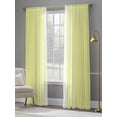 thumbnail image 4 of Yellow White Stripe Sheer Curtains 84 Inch Length 2 Panels Set, Modern Rustic Vertical Striped Voile Window Treatment Rod Pocket Curtains Sheers Drapes for Bedroom/Living Room/Kitchen 52"x84"x2, 4 of 7