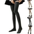 thumbnail image 4 of LckLvx Women Thigh High Socks Solid Color Stretch Comfy Over the Knee Socks Casual Dance Athletic Daily Tube Stockings, 4 of 4