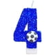 thumbnail image 2 of Soccer Birthday Candle 9th Soccer Cake Topper Decor Nine Year Candles Blue Glitter Number 9 For Cupcake Topper Decorations Birthday Party Kids Adults, 2 of 2