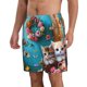 thumbnail image 2 of Fotbe Whimsical Cats and Flowers Scene Trajes de Baño Estampados para Hombre, Shorts de Verano de Secado Rápido, Ropa de Playa, Bañadores-3X-Large, 2 of 6