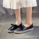thumbnail image 1 of S Blue Zapatos de lona para mujer, mocasines planos blancos, zapatillas de verano, estilo transpirable, de cuero suave, zapatos planos individuales con fondo suave, 1 of 5