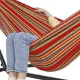 thumbnail image 5 of HomGarden Portable Double Hammock W/ 9FT Stand Set & Carry Case Indoor Outdoor, 78.7” Lx61” W, Max 620lbs, 5 of 10