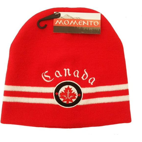 CANADA SMALL STRIPES RED ADULT TOQUE HAT CAP FITS SMALL TO MEDIUM TQ 2