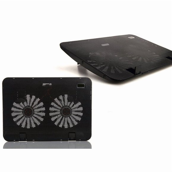 BRIGHTFUFU Portable Laptop Cooler Fan with Ergonomic Design USB Powered Black for Notebook Cooling