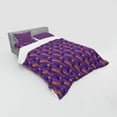 thumbnail image 3 of Ambesonne Leaf Bedding Set 3 Pcs, Jungle Botanicals at Night, Twin, Quartz Marigold, 3 of 3