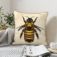 thumbnail image 4 of KLL Honey Bee Decorative Throw Pillow Covers Velvet Soft for Couch Sofa Bedroom Living Room Outdoor (No pillow core)- 18"x18", 4 of 5