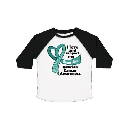 

Inktastic Ovarian Cancer Awareness I Love and Support My Great Aunt Gift Toddler Boy or Toddler Girl T-Shirt