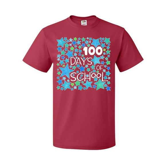 Inktastic 100 Days of School Stars in Blue T-Shirt