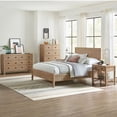 thumbnail image 3 of Alaterre Furniture Arden 5-Piece Wood Bedroom Set with Queen Bed, Two 2- Nightstands with Open Shelf, 5-Drawer Chest, 6-Drawer Dresser, 3 of 12