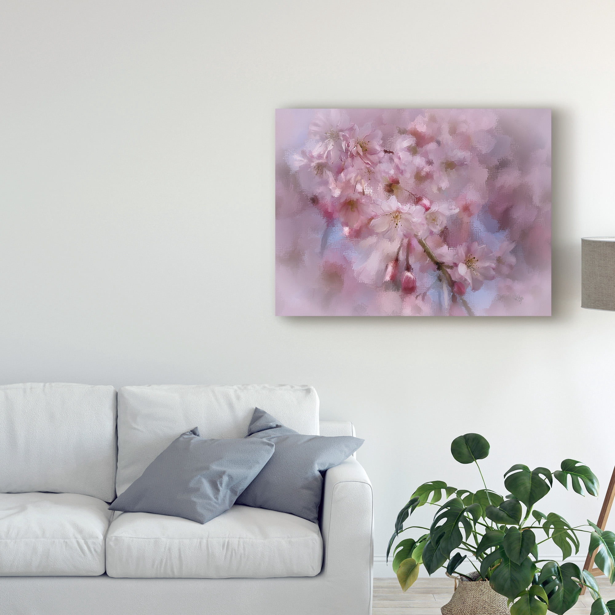 Trademark Fine Art 'Cherry Tree Branch' Canvas Art by Lois Bryan
